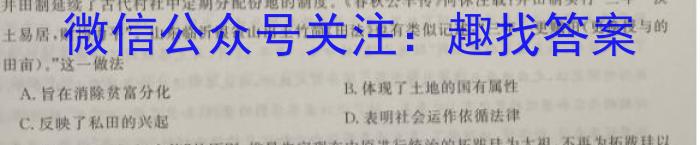 师大名师金卷2023年陕西省初中学业水平考试（七）历史