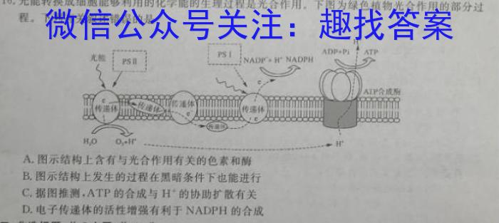 贵州省西南名师联盟2023届高考实用性联考卷(四)(黑白白黑黑白黑)生物