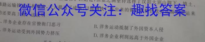 安徽省2022-2023学年第二学期八年级期中作业调研历史试卷