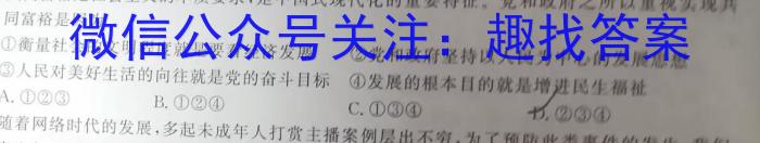 山西省2022~2023学年八年级下学期期中综合评估(23-CZ190b)政治~