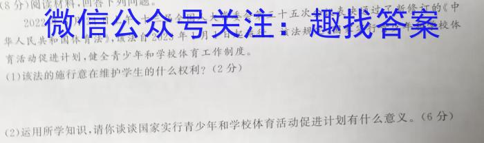 九师联盟2023年江西省高一下学期期中考试地理.