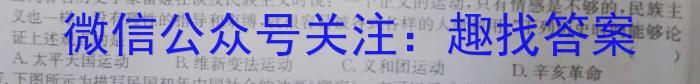 阳泉市2023年中考考前教学质量监测试题（5月）历史