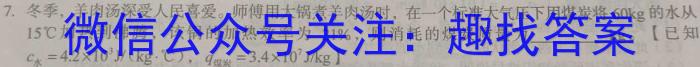 百校联赢·2023年安徽名校过程性评价二.物理