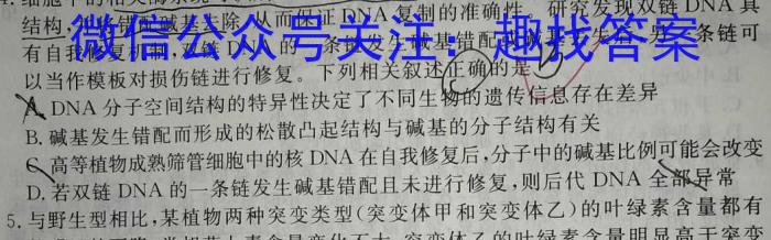 齐市普高联谊校2022~2023学年高二下学期期中考试(23083B)生物试卷答案