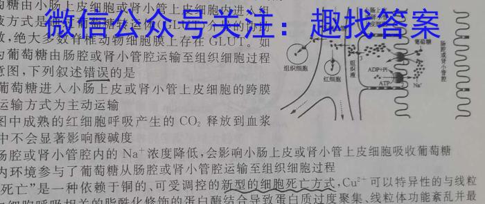 河北省2023届高三学生全过程纵向评价(四)4生物