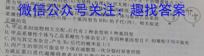 河北省邢台市卓越联盟2023年高二下学期四月联考生物试卷答案