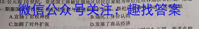 2023届玉树州高三第三次联考(233446Z)历史
