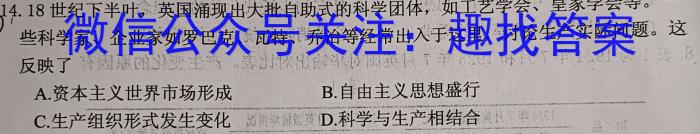 山西省2022-2023学年度八年级第二学期期中学情调研历史