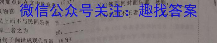 安徽第一卷·2022-2023学年安徽省七年级下学期阶段性质量监测(七)语文