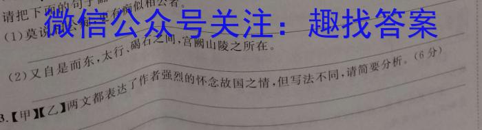 C20教育联盟2023年九年级第三次学业水平检测语文