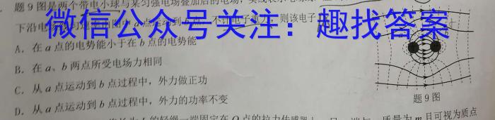 陕西省2023年普通高等学校招生全国统一考试 模拟测试(正方形包黑色菱形)l物理