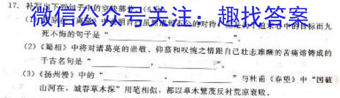 考前信息卷·第七辑 砺剑·2023相约高考 名师考前猜题卷(二)语文