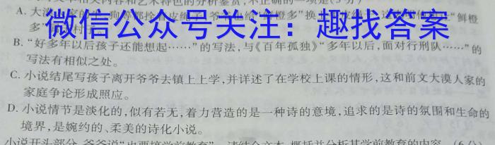 河南省2023年新野县九年级第一次模拟考试（23-CZ123c）语文