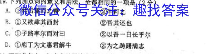 2023年陕西省初中学业水平考试全真预测试卷(C) A版语文