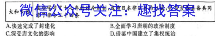 江西省吉安市2023年初中学业水平考试模拟卷历史