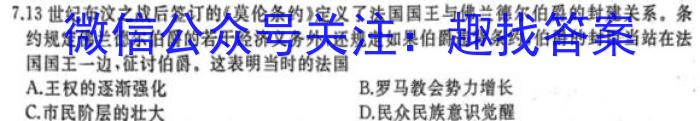 ［卓育云］2022-2023中考学科素养自主测评卷（六）历史