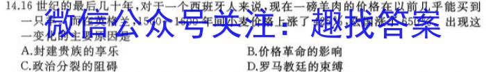 2023届智慧上进名校学术联盟·考前冲刺·精品预测卷(二)历史