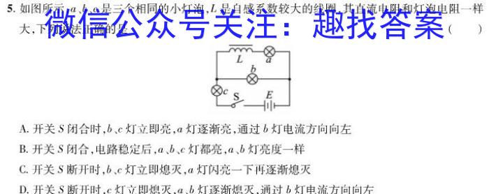 天一大联考海口市2023届高三学生学科能力诊断.物理