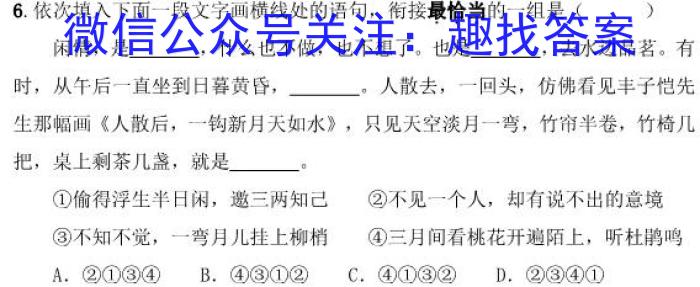 山西省2022-2023学年度八年级第二学期阶段性练习(三)语文