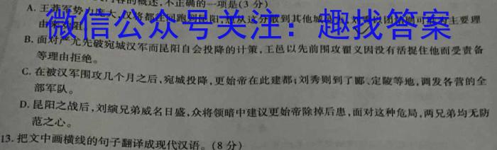 2023届普通高等学校招生全国统一考试 5月青桐鸣大联考(高三)(老高考)语文