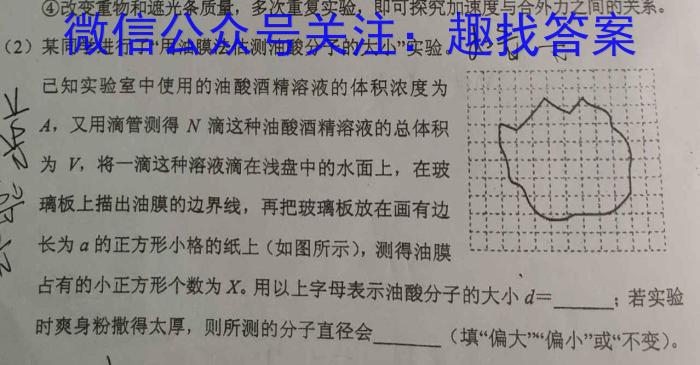 ［卓育云］2022-2023中考学科素养自主测评卷（六）物理`