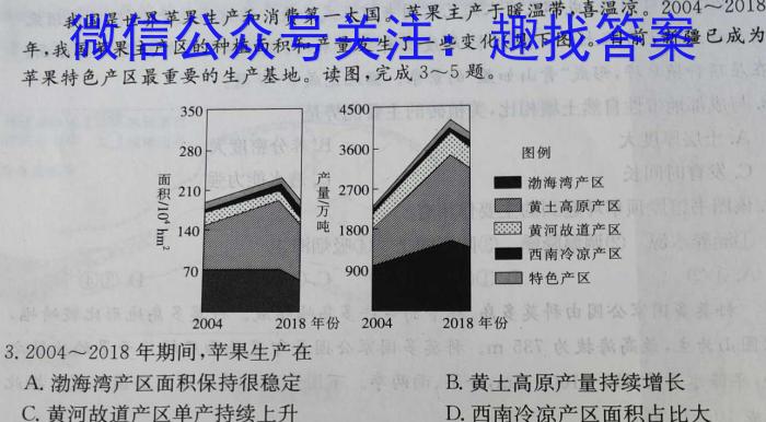 大庆市2023届高三年级第三次教学质量检测试题地理.