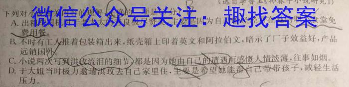 2023年安徽省初中毕业学业考试冲刺试卷(二)语文