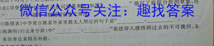 河南省2022-2023年度下学年高一年级第二次联考(23-419A)语文