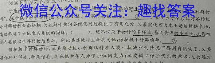 2023届福建省高三试卷4月联考(23-428C)语文