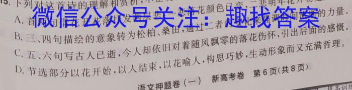 JY锦育2022-2023学年度第二学期八年级4月教学质量抽测语文