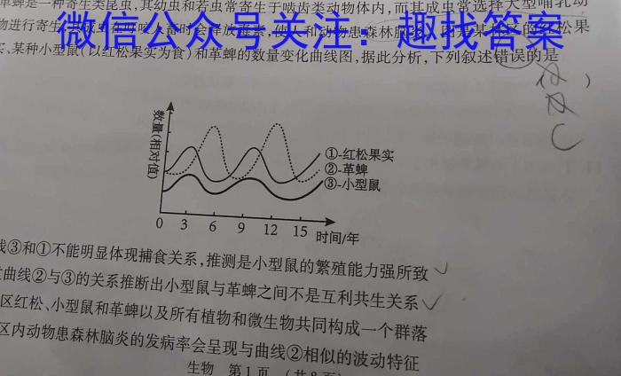 山西省2023年中考总复习预测模拟卷(六)生物