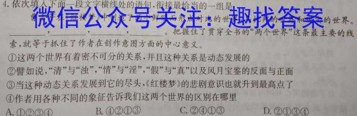 江西省2023年初中学业水平考试冲刺练习（一）语文