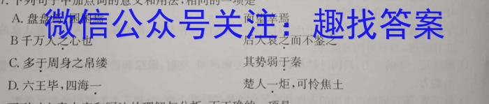 新向标教育 淘金卷2023年普通高等学校招生考试模拟金卷(一)语文