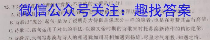 2023年陕西省初中学业水平考试信息卷(A)语文