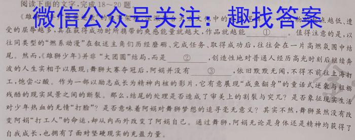 河南省名校联盟2022~2023学年高三下学期5月联考(2023.5)(3493C)语文