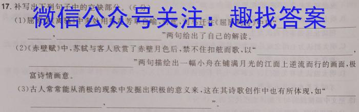 2023年河北省初中毕业生学业考试模拟(四)语文