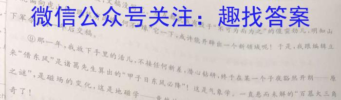 贵州省西南名师联盟2023届高考实用性联考卷(四)(黑白白黑黑白黑)语文