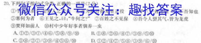 安徽第一卷·2022-2023学年安徽省七年级下学期阶段性质量监测(七)语文