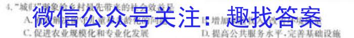 安徽省2023年第五次中考模拟考试练习q地理