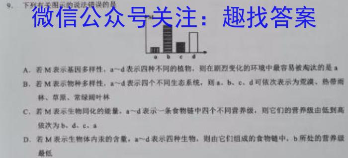 衡水金卷广东省2023届高三5月份大联考生物