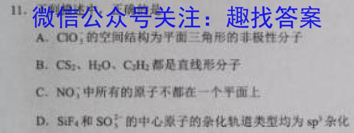 皖江名卷·安徽省庐江县2023届初中毕业班第三次教学质量抽测化学