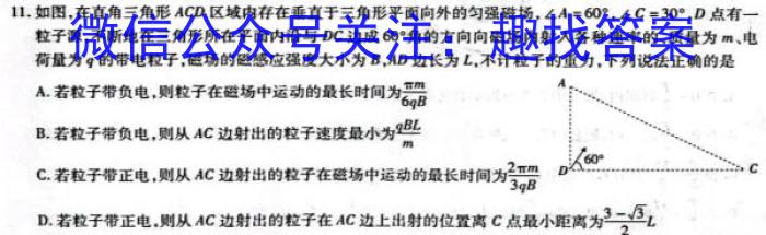 九师联盟 2022-2023学年高三4月质量检测(新高考)f物理