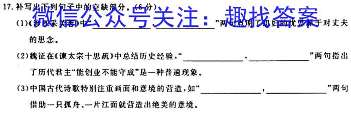 2023年陕西省初中学业水平考试·中考信息卷语文