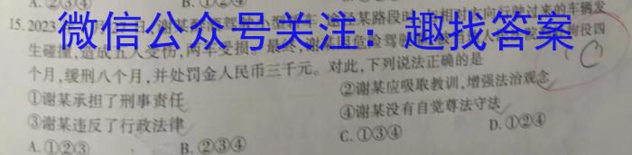 江淮教育联盟2023年春季九年级第二次联考地理.