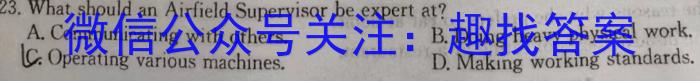 安徽省颍上县2023届九年级教学质量检测(5月)英语