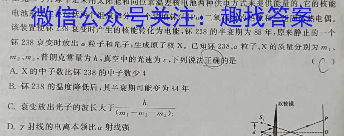2023年普通高等学校招生全国统一考试·临门猜题卷(二)l物理