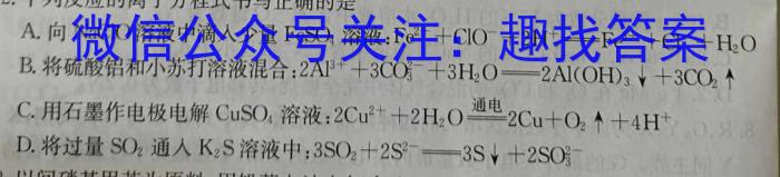 安徽省2024-2023学年七年级下学期教学质量调研三化学