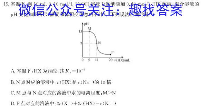 2023届全国普通高等学校招生统一考试(新高考)JY高三终极一考卷(二)化学