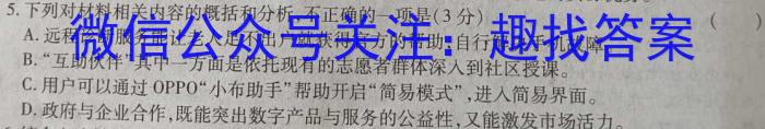 安徽省2023年初中毕业学业考试模拟试卷（5月）语文