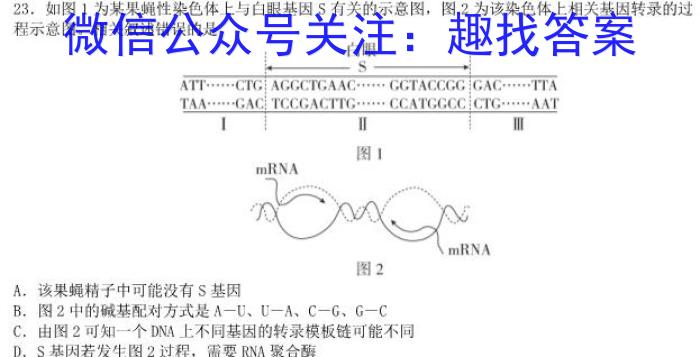 安徽省2023年肥西县九年级第二次质量调研生物